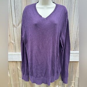 Banana Republic Purple V-Neck Sweater - Size Large